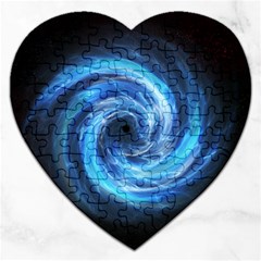 Hole Space Galaxy Star Planet Jigsaw Puzzle (heart) by Mariart