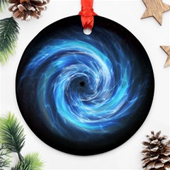 Hole Space Galaxy Star Planet Round Ornament (two Sides)