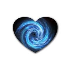 Hole Space Galaxy Star Planet Rubber Coaster (heart)  by Mariart