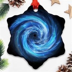 Hole Space Galaxy Star Planet Snowflake Ornament (two Sides)