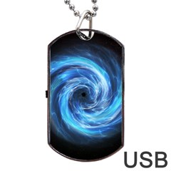 Hole Space Galaxy Star Planet Dog Tag Usb Flash (one Side) by Mariart