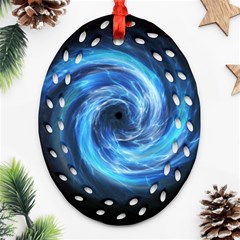 Hole Space Galaxy Star Planet Oval Filigree Ornament (two Sides) by Mariart