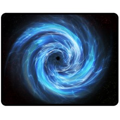 Hole Space Galaxy Star Planet Double Sided Fleece Blanket (medium) 