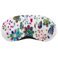 Prismatic Psychedelic Floral Heart Background Sleeping Masks by Mariart