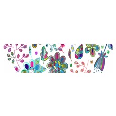 Prismatic Psychedelic Floral Heart Background Satin Scarf (oblong)