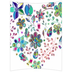 Prismatic Psychedelic Floral Heart Background Back Support Cushion