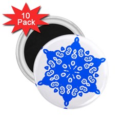 Snowflake Art Blue Cool Polka Dots 2 25  Magnets (10 Pack) 