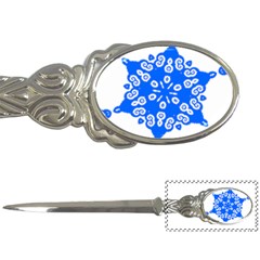 Snowflake Art Blue Cool Polka Dots Letter Openers by Mariart