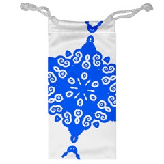 Snowflake Art Blue Cool Polka Dots Jewelry Bag