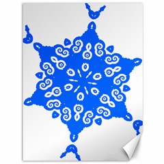 Snowflake Art Blue Cool Polka Dots Canvas 36  X 48  