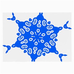 Snowflake Art Blue Cool Polka Dots Large Glasses Cloth