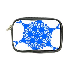 Snowflake Art Blue Cool Polka Dots Coin Purse