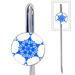 Snowflake Art Blue Cool Polka Dots Book Mark by Mariart