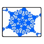 Snowflake Art Blue Cool Polka Dots Fleece Blanket (Small) 50 x40  Blanket Front