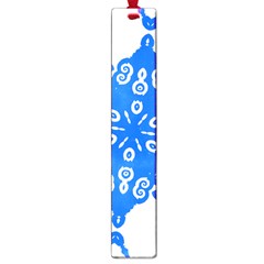 Snowflake Art Blue Cool Polka Dots Large Book Marks