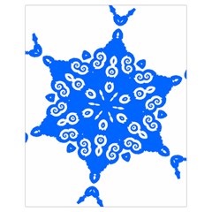 Snowflake Art Blue Cool Polka Dots Drawstring Bag (small) by Mariart