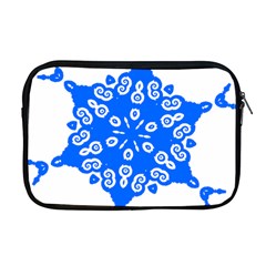 Snowflake Art Blue Cool Polka Dots Apple Macbook Pro 17  Zipper Case by Mariart