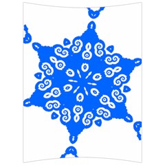 Snowflake Art Blue Cool Polka Dots Back Support Cushion by Mariart