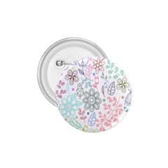 Prismatic Neon Floral Heart Love Valentine Flourish Rainbow 1 75  Buttons