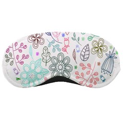 Prismatic Neon Floral Heart Love Valentine Flourish Rainbow Sleeping Masks