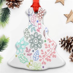 Prismatic Neon Floral Heart Love Valentine Flourish Rainbow Ornament (christmas Tree) 