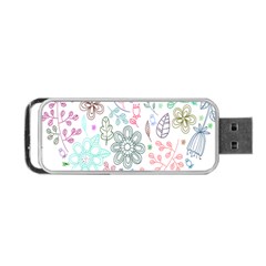 Prismatic Neon Floral Heart Love Valentine Flourish Rainbow Portable Usb Flash (two Sides) by Mariart