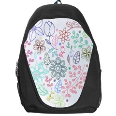 Prismatic Neon Floral Heart Love Valentine Flourish Rainbow Backpack Bag