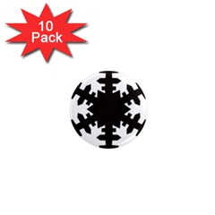 Snowflakes Black 1  Mini Magnet (10 Pack)  by Mariart