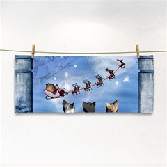 Christmas, Cute Cats Looking In The Sky To Santa Claus Cosmetic Storage Cases by FantasyWorld7