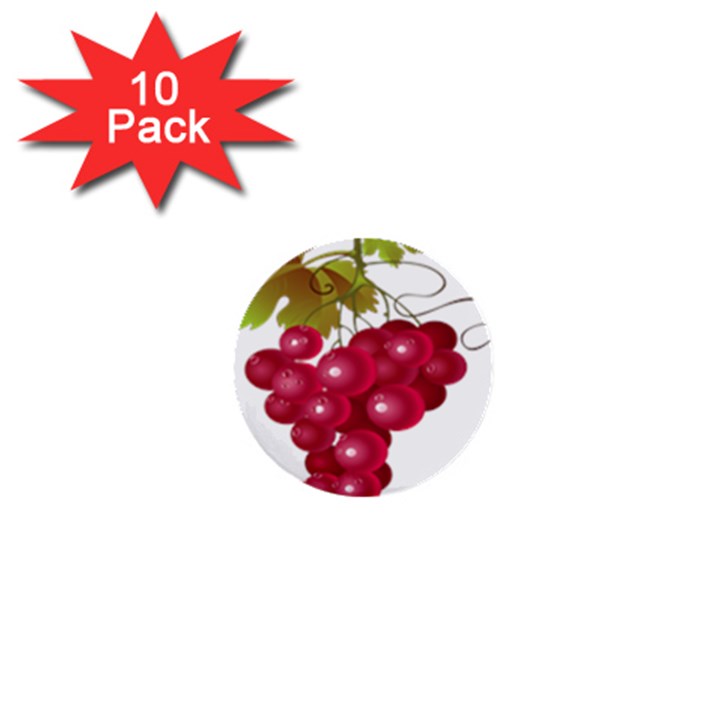 Red Fruit Grape 1  Mini Buttons (10 pack) 