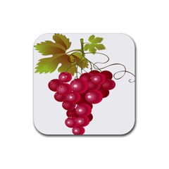 Red Fruit Grape Rubber Coaster (square) 