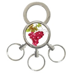 Red Fruit Grape 3-ring Key Chains by Mariart