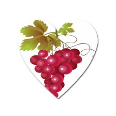 Red Fruit Grape Heart Magnet