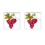 Red Fruit Grape Cufflinks (Square) Front(Pair)