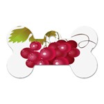 Red Fruit Grape Dog Tag Bone (One Side) Front