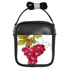 Red Fruit Grape Girls Sling Bags by Mariart