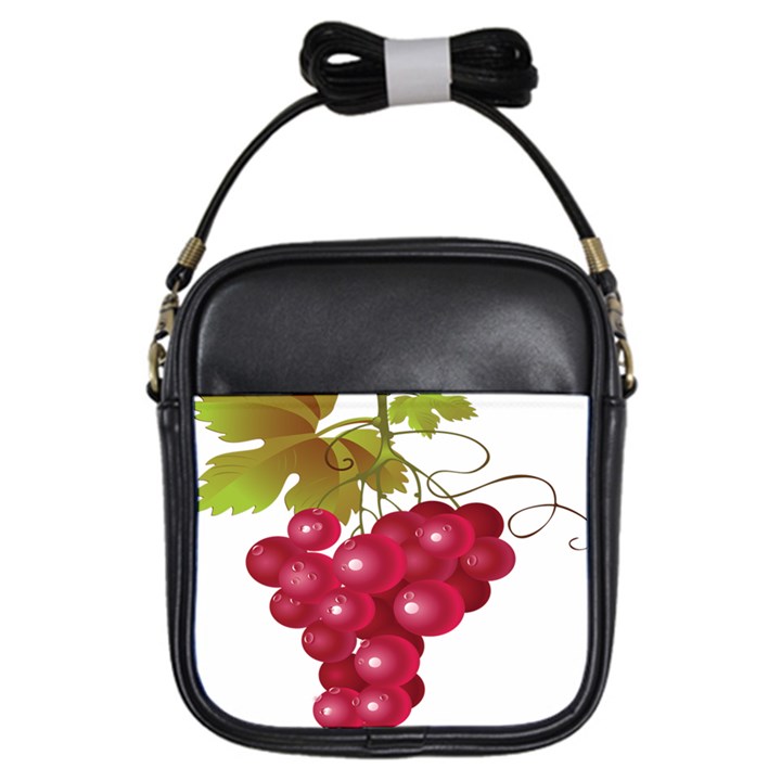 Red Fruit Grape Girls Sling Bags