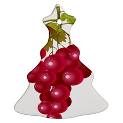 Red Fruit Grape Christmas Tree Ornament (two Sides)