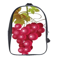 Red Fruit Grape School Bag (xl) by Mariart