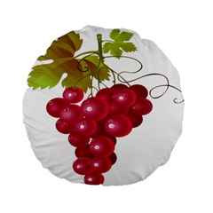 Red Fruit Grape Standard 15  Premium Flano Round Cushions