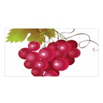 Red Fruit Grape Satin Shawl Front