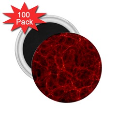 Simulation Red Water Waves Light 2 25  Magnets (100 Pack)  by Mariart