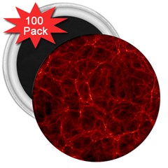 Simulation Red Water Waves Light 3  Magnets (100 Pack) by Mariart