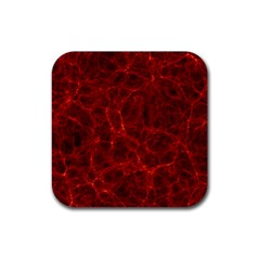 Simulation Red Water Waves Light Rubber Coaster (square)  by Mariart