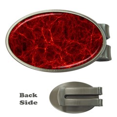 Simulation Red Water Waves Light Money Clips (oval)  by Mariart