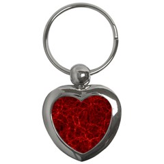 Simulation Red Water Waves Light Key Chains (heart)  by Mariart