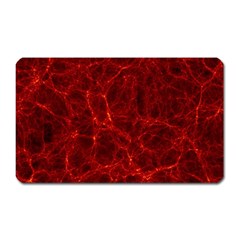 Simulation Red Water Waves Light Magnet (rectangular) by Mariart