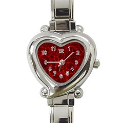 Simulation Red Water Waves Light Heart Italian Charm Watch by Mariart