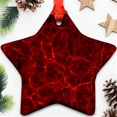 Simulation Red Water Waves Light Star Ornament (two Sides)