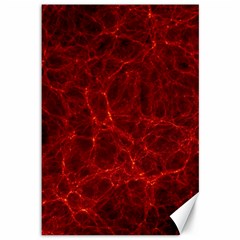 Simulation Red Water Waves Light Canvas 12  X 18   by Mariart